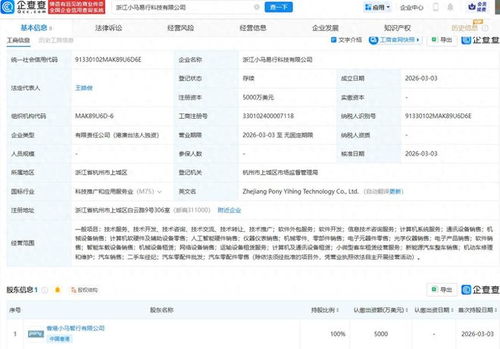 小馬智行浙江布局新篇章 易行科技成立，注冊資本5000萬美元進軍計算機軟硬件零售市場
